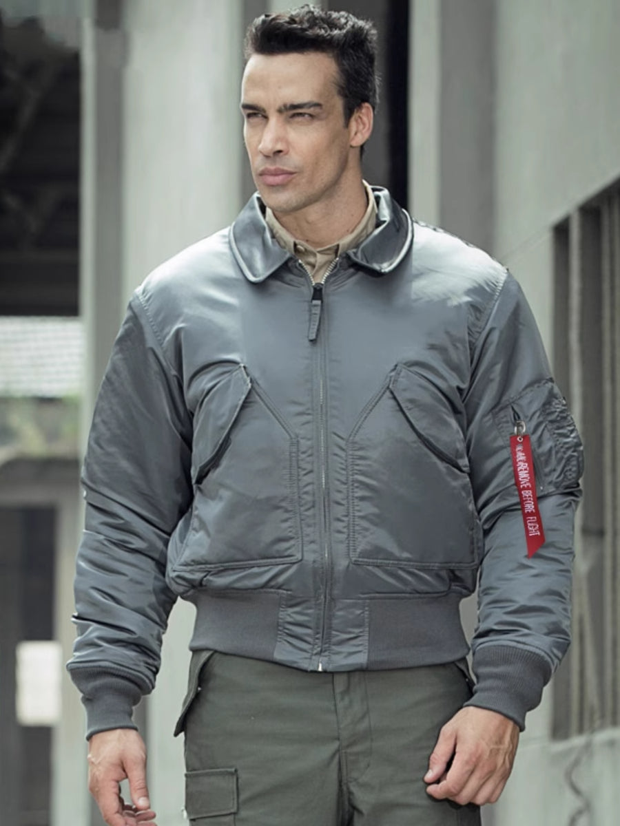 bomber matelassé homme gris-Atelier Matelassé