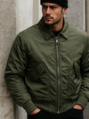 bomber matelassé homme vert-Atelier Matelassé