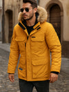 doudoune homme fourrure jaune