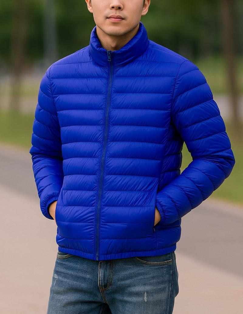 Doudoune bleu electrique homme-Atelier Matelassé