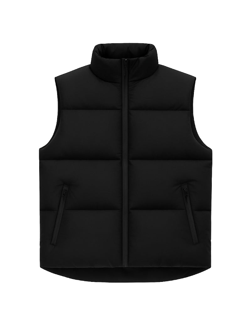 Doudoune homme sans manche noir-Atelier Matelassé