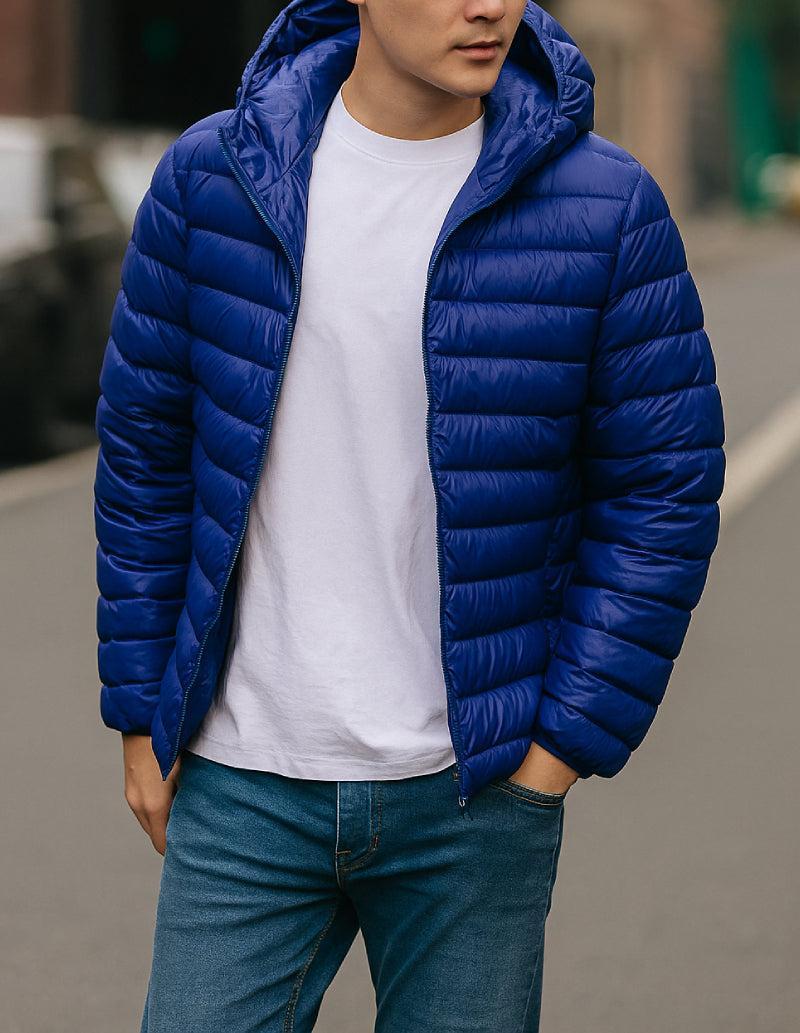 Doudoune legere homme bleu-Atelier Matelassé