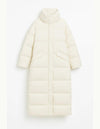 Doudoune longue beige femme-Atelier Matelassé