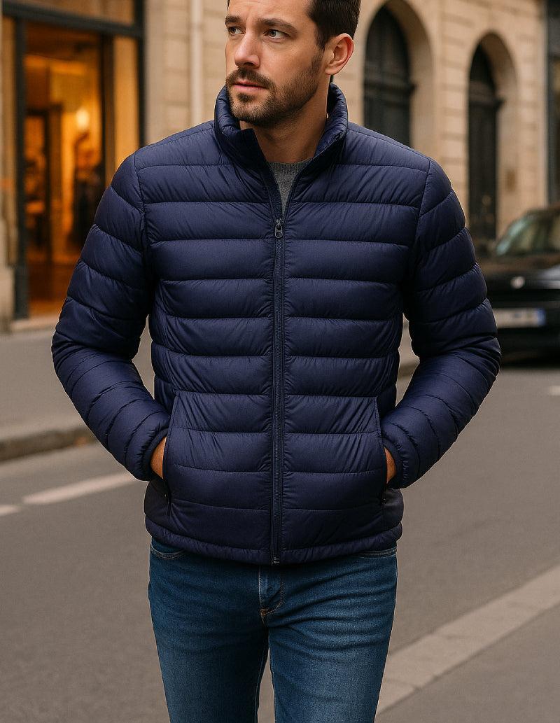 Doudoune matelassée légère Bleu-marine-Atelier Matelassé