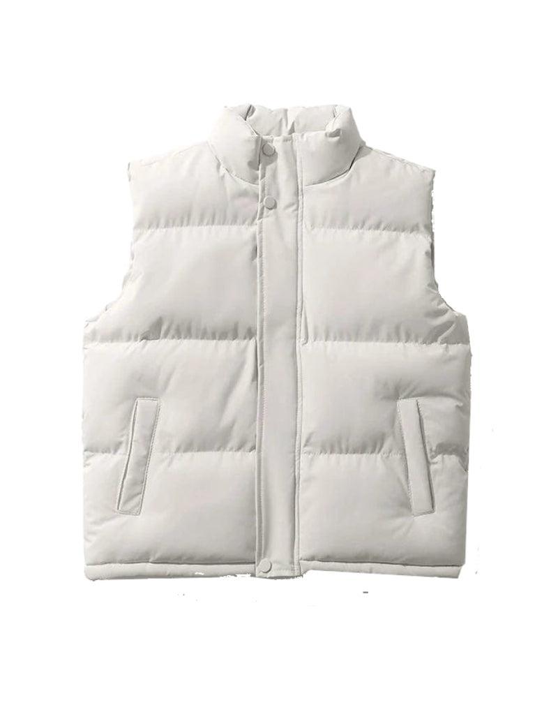 Doudoune sans manche blanche homme-Atelier Matelassé