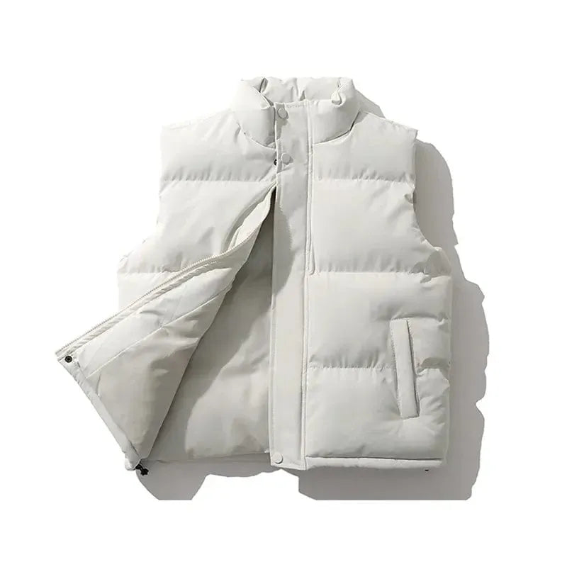 Doudoune sans manche blanche homme-Atelier Matelassé