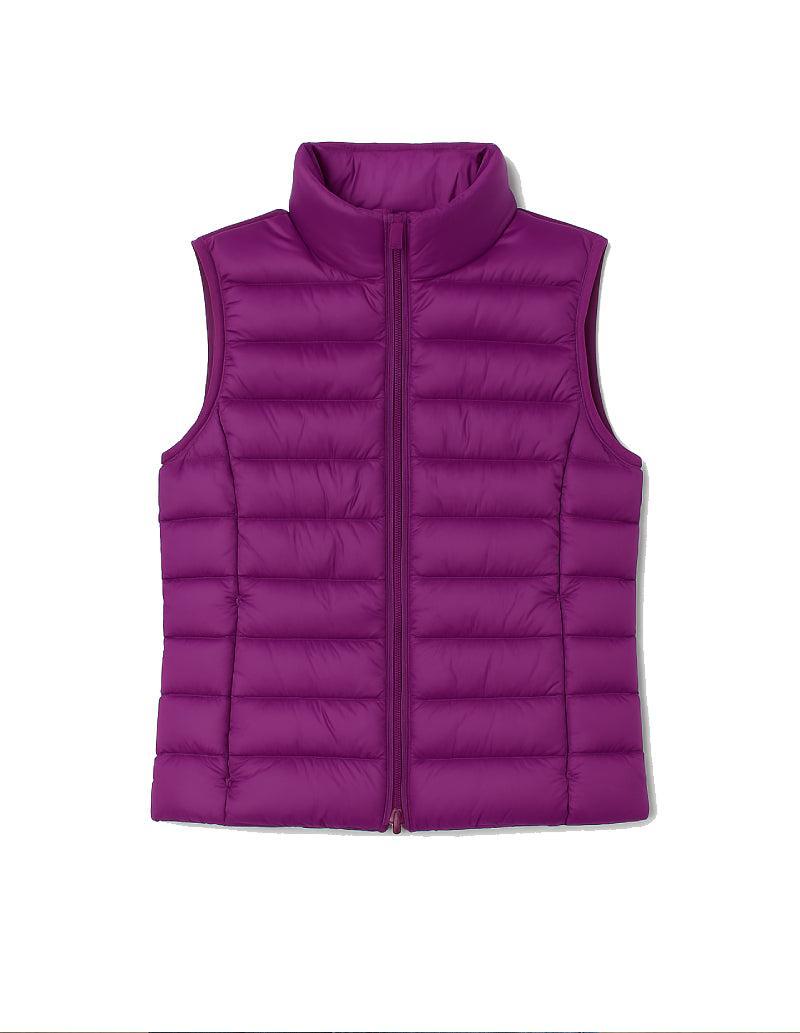 Doudoune sans manche femme violette-Atelier Matelassé