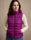 Doudoune sans manche femme violette-Atelier Matelassé