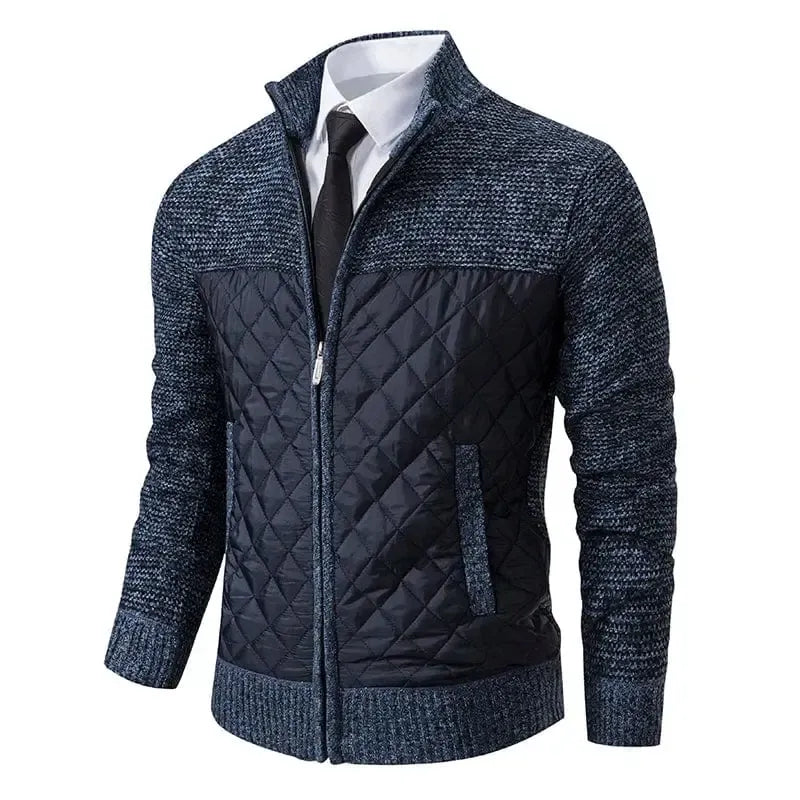 Gilet bleu marine homme-Atelier Matelassé