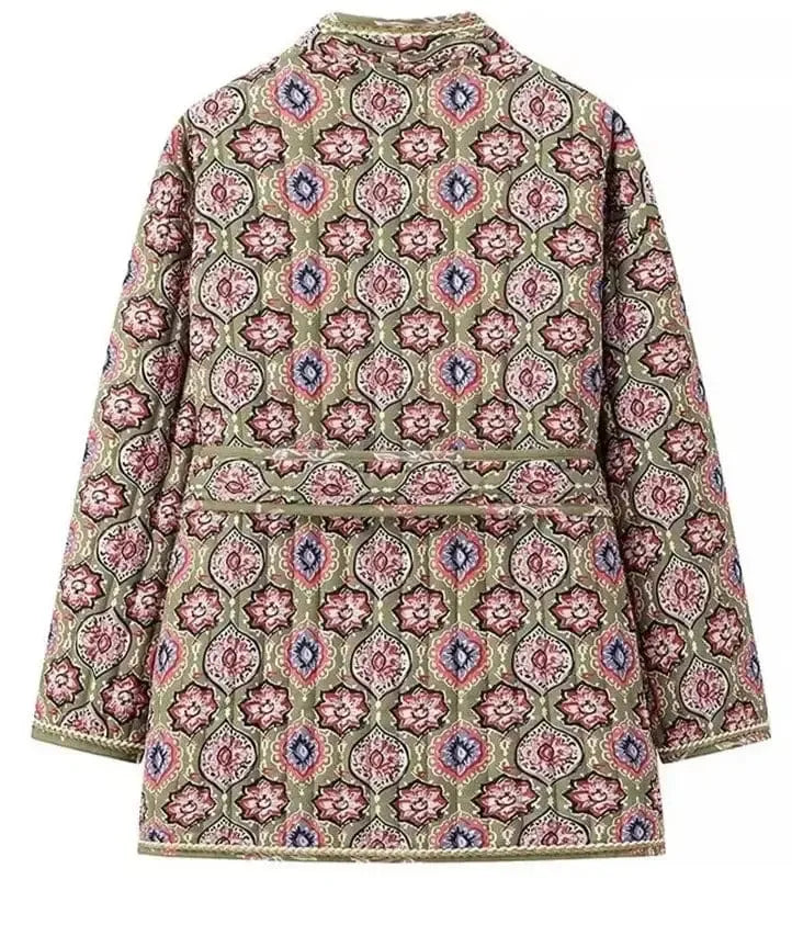 Kimono matelassé Femme Fleurie-Atelier Matelassé