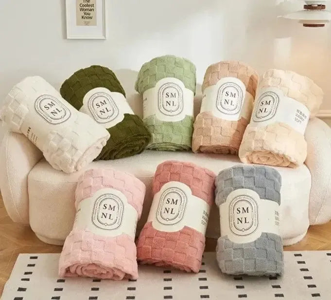 Plaid matelassé confort Rose poudré-Atelier Matelassé