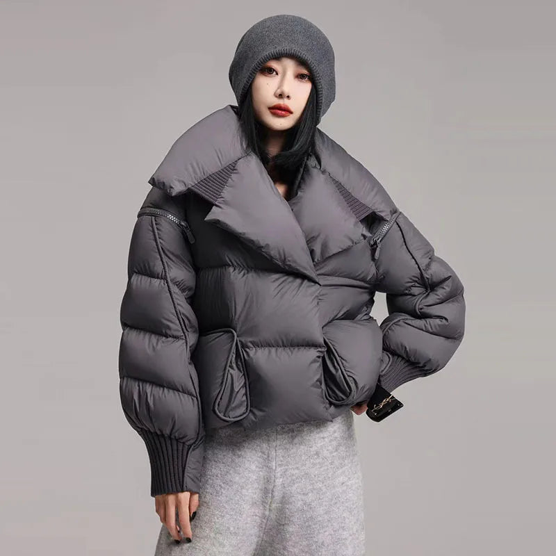 Doudoune asymétrique femme