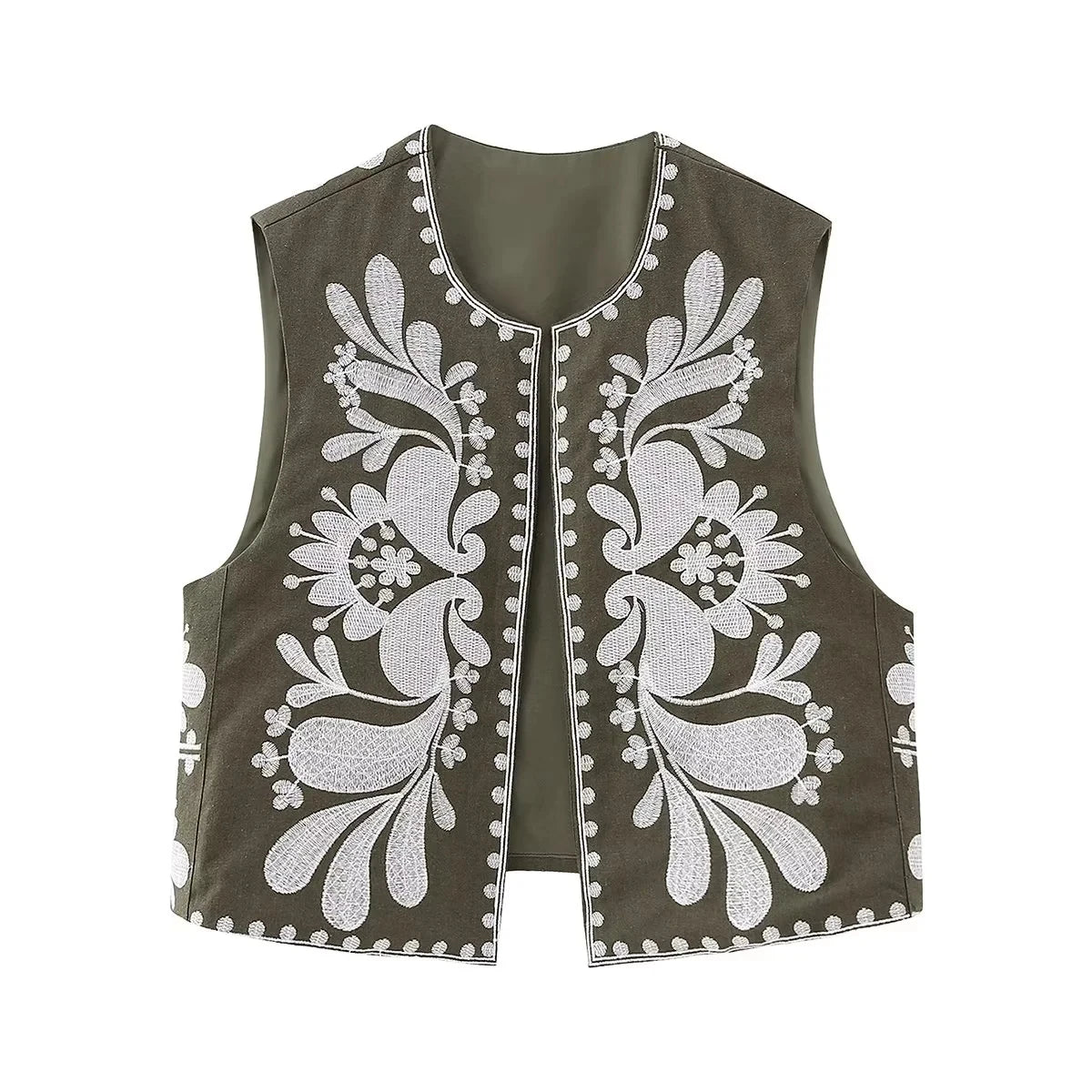 gilet sans manche femme fleurs