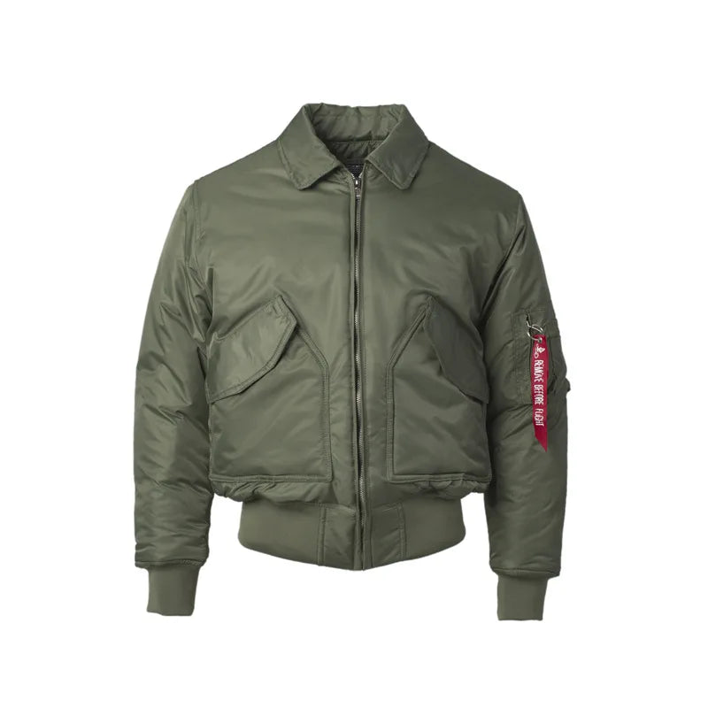 bomber matelassé homme vert-Atelier Matelassé