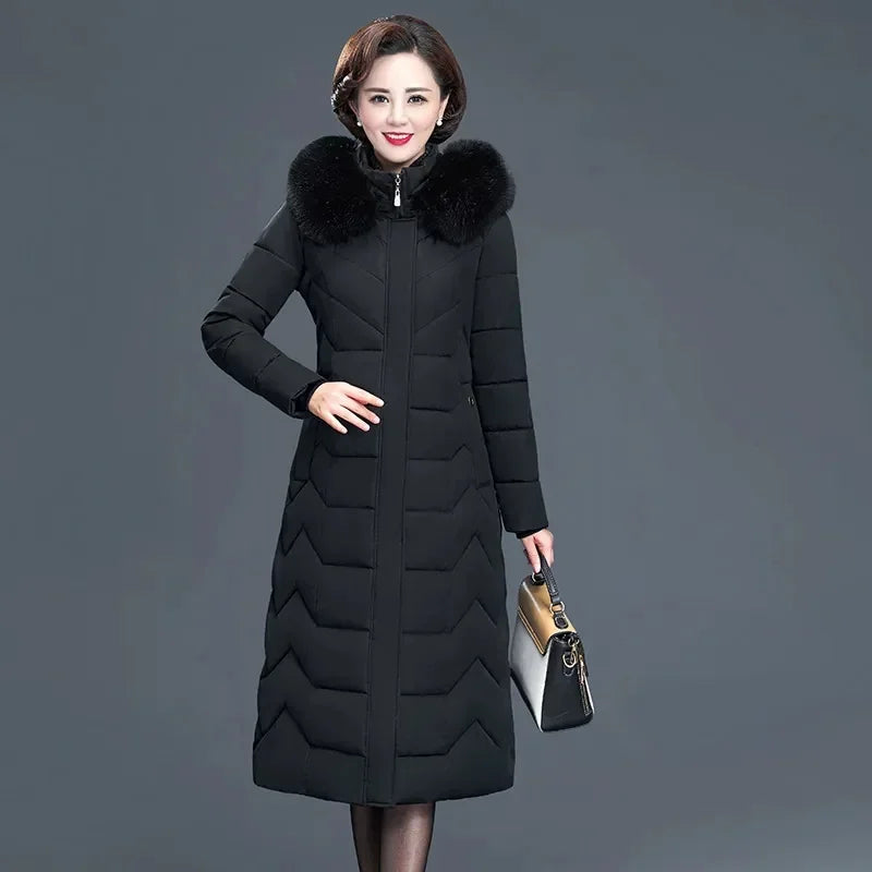 Parka col fourrure femme