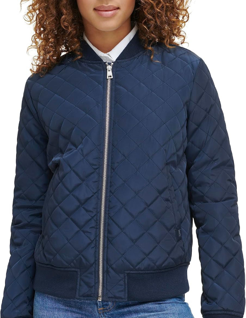 bomber femme bleu marine-Atelier Matelassé