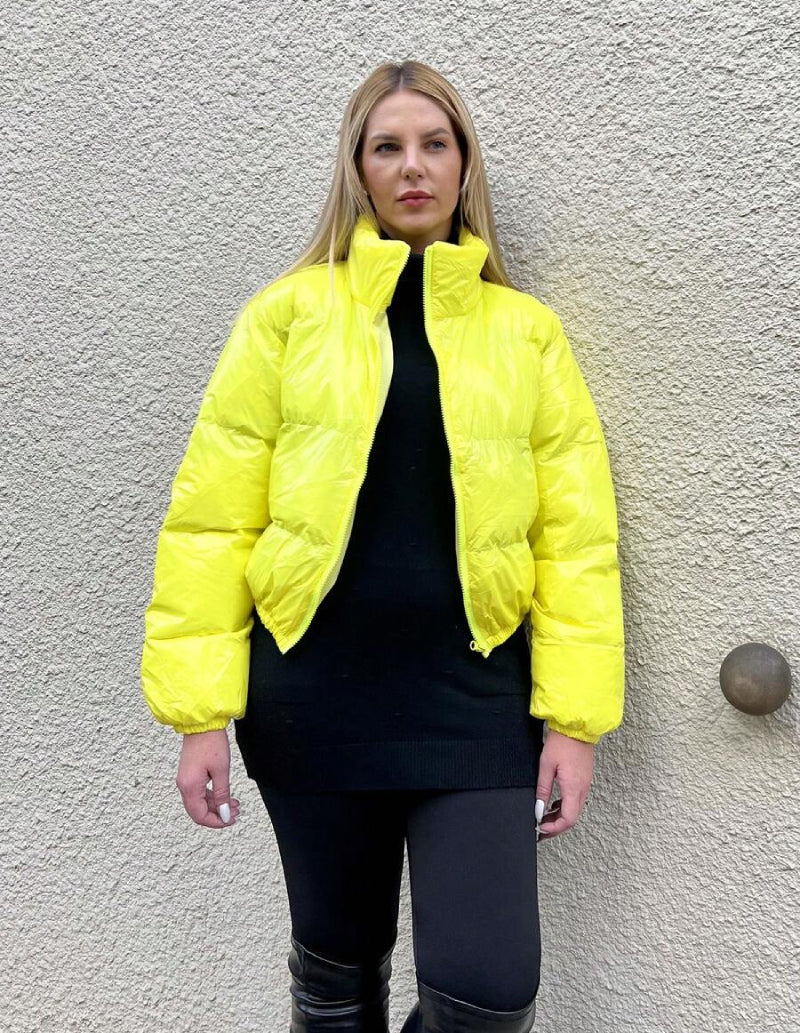 Doudoune brillante fluo