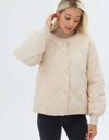 Manteau matelassé losange femme