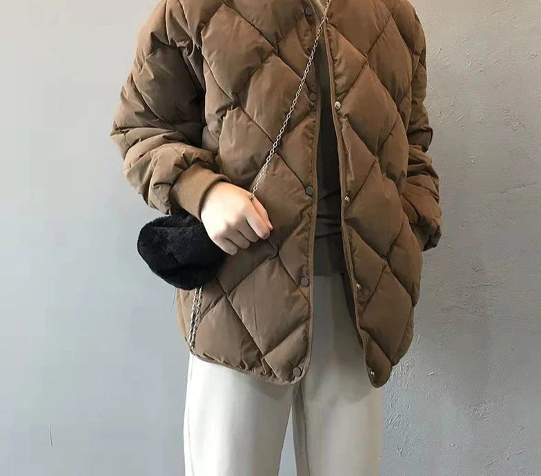 Manteau matelassé losange femme