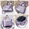 Sac matelassé métalisé Violet-Atelier Matelassé