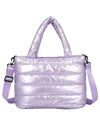 Sac matelassé métalisé Violet-Atelier Matelassé