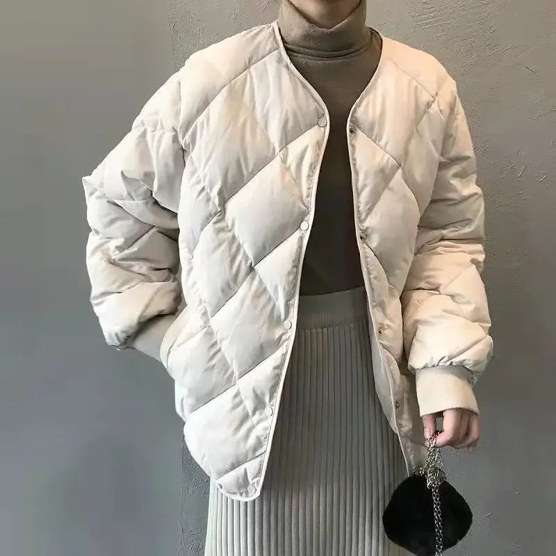 Manteau matelassé losange femme