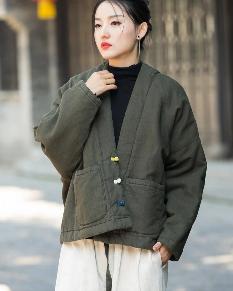 Veste chinoise matelassée femme