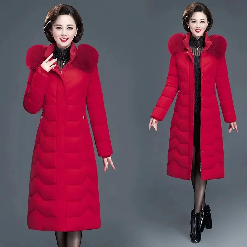 Parka col fourrure femme