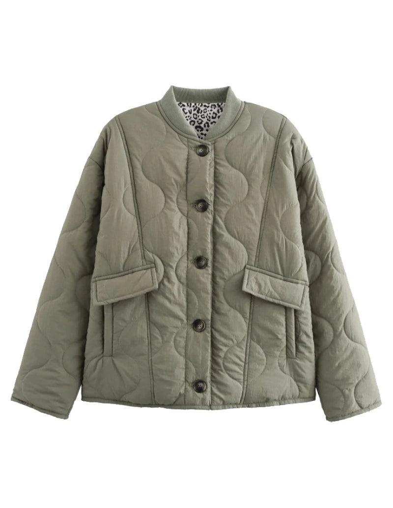 Veste courte matelassée Léopard-Atelier Matelassé