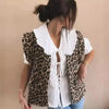 Veste leopard matelassée sans manche-Atelier Matelassé