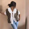 Veste leopard matelassée sans manche-Atelier Matelassé