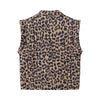 Veste leopard matelassée sans manche-Atelier Matelassé