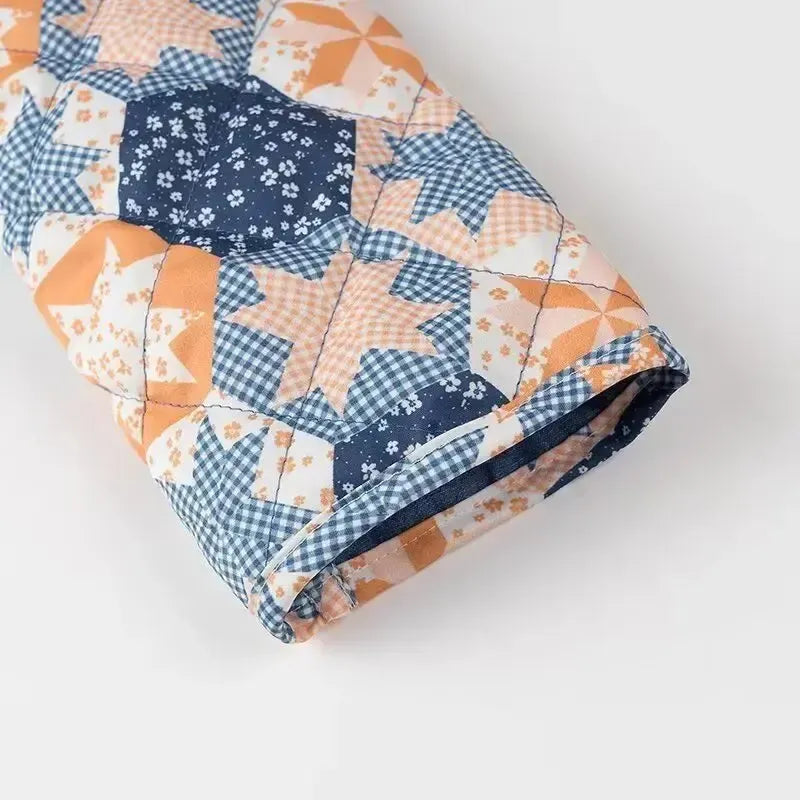 Veste matelassée Bleu réversible-Atelier Matelassé