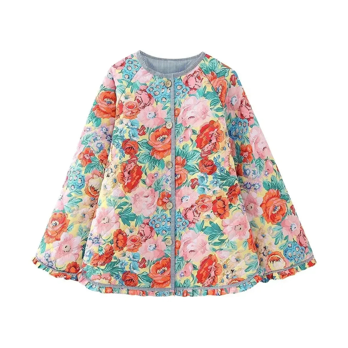 Veste matelassée fleurie Daysie-Atelier Matelassé