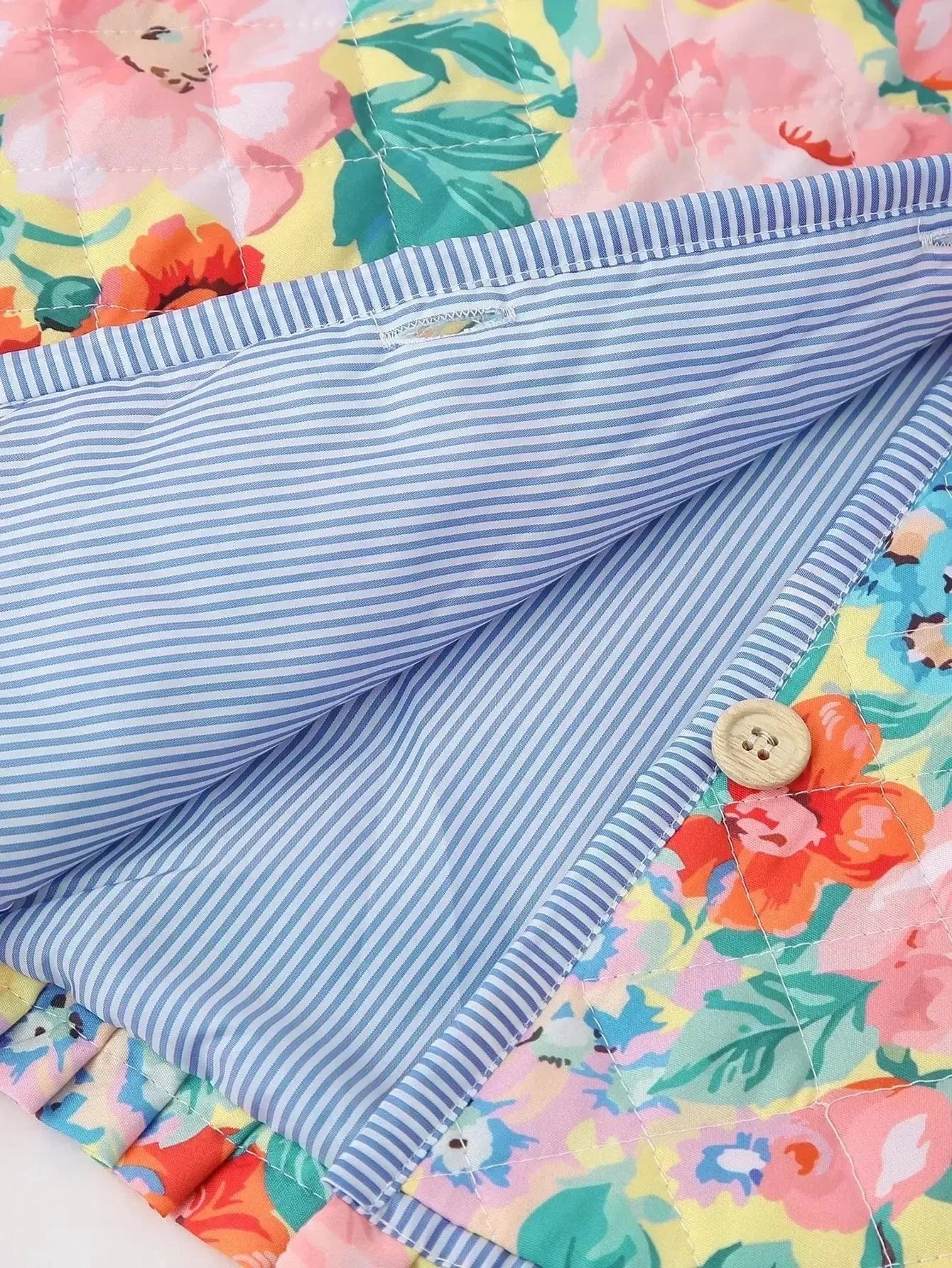 Veste matelassée fleurie Daysie-Atelier Matelassé