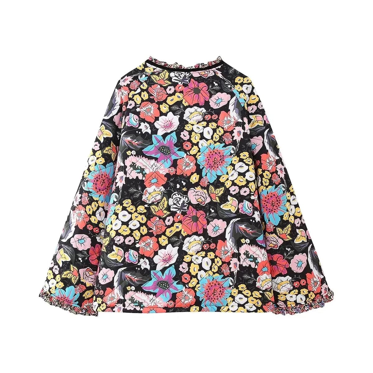 Veste matelassée fleurie Mi-saison-Atelier Matelassé