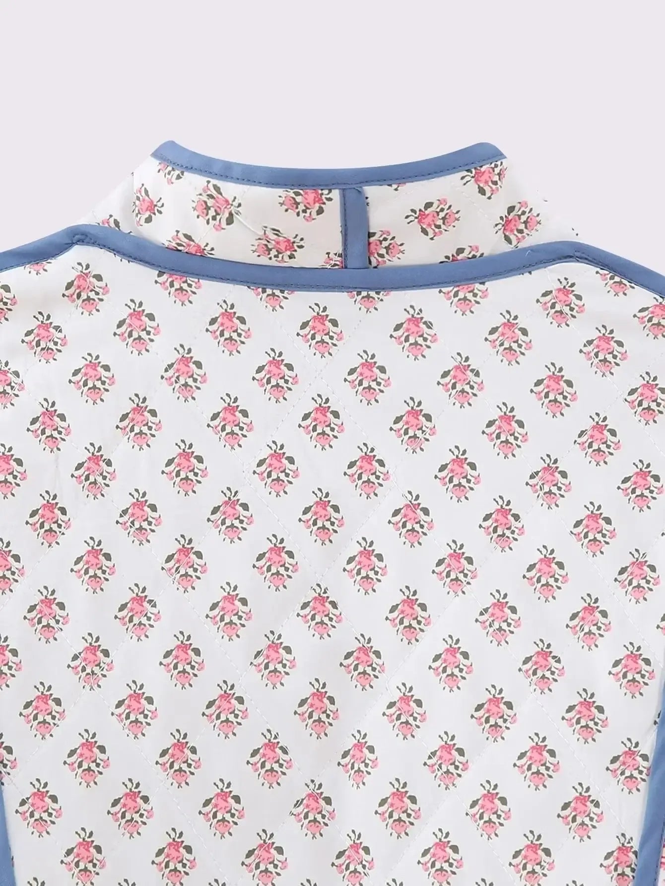 Veste matelassée fleurie réversible-Atelier Matelassé