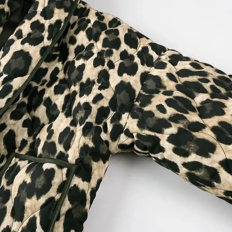Veste matelassée leopard-Atelier Matelassé