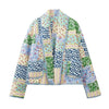 Veste matelassée patchwork fleurie-Atelier Matelassé