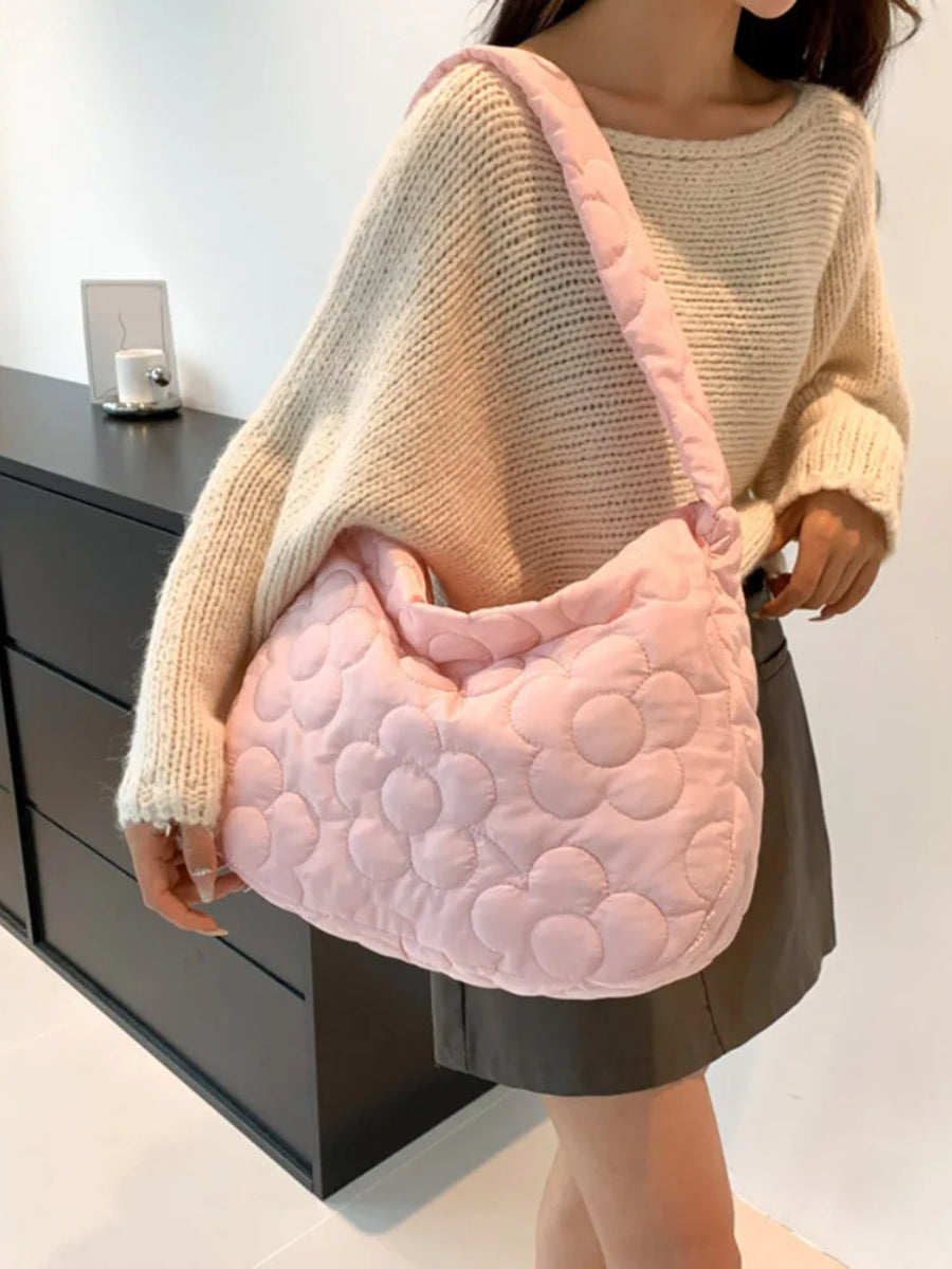 sac matelassé fleuri