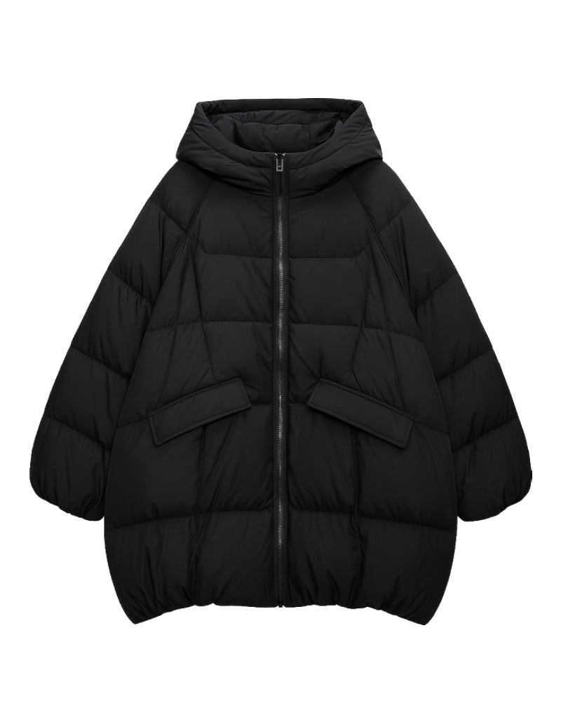 Anorak Noir Femme-Atelier Matelassé