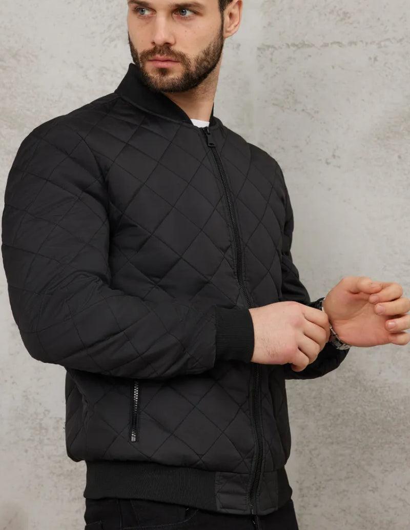 Blouson matelassé homme Noir-Atelier Matelassé
