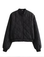 Bomber matelassé femme Noir-Atelier Matelassé
