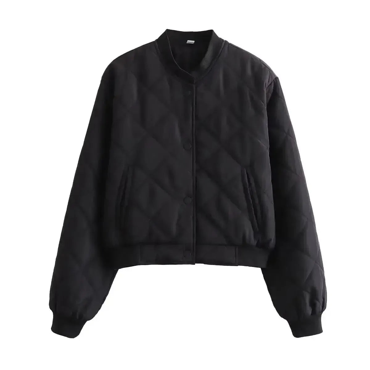 Bomber matelassé femme Noir-Atelier Matelassé