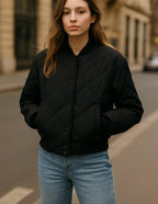 Bomber matelassé femme Noir-Atelier Matelassé