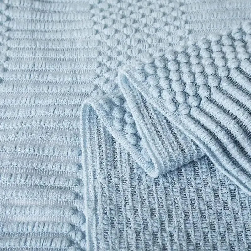 Boutis matelassé Bleu sky-Atelier Matelassé