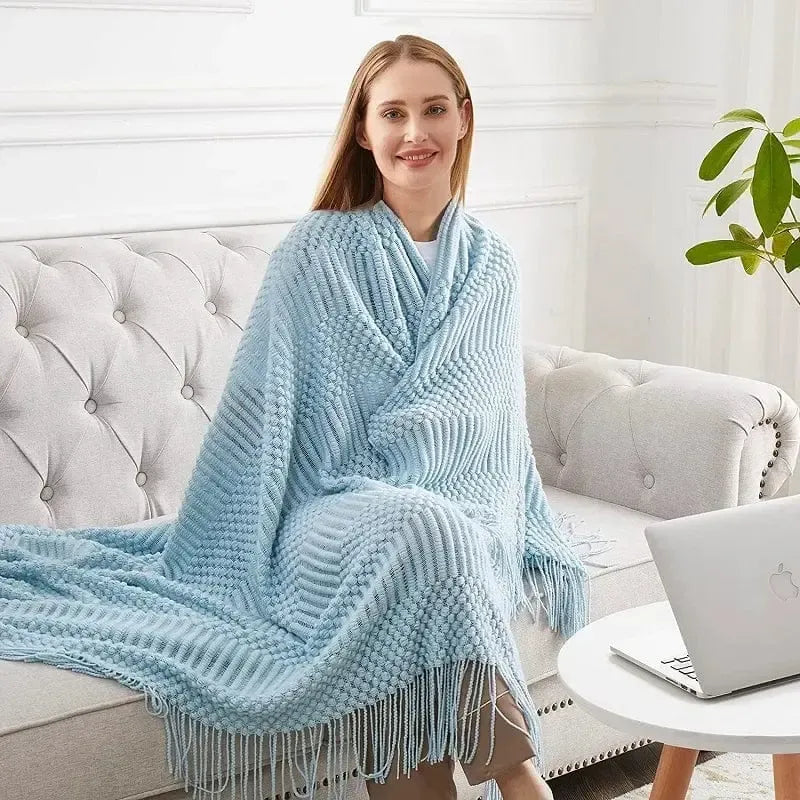 Boutis matelassé Bleu sky-Atelier Matelassé