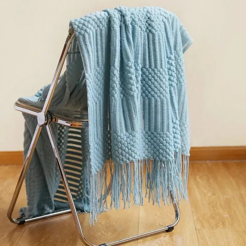 Boutis matelassé Bleu sky-Atelier Matelassé