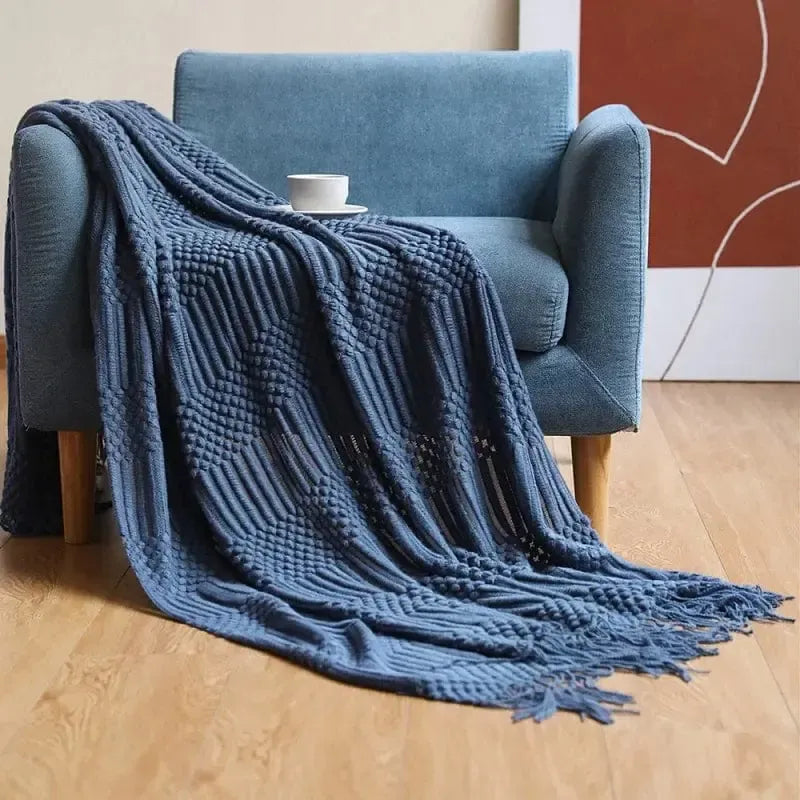 Boutis matelassé léger Bleu marine-Atelier Matelassé