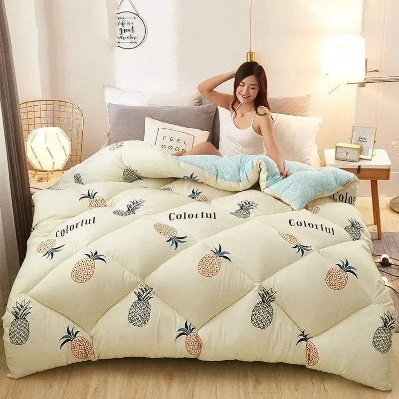 Couverture matelassée Ananas-Atelier Matelassé